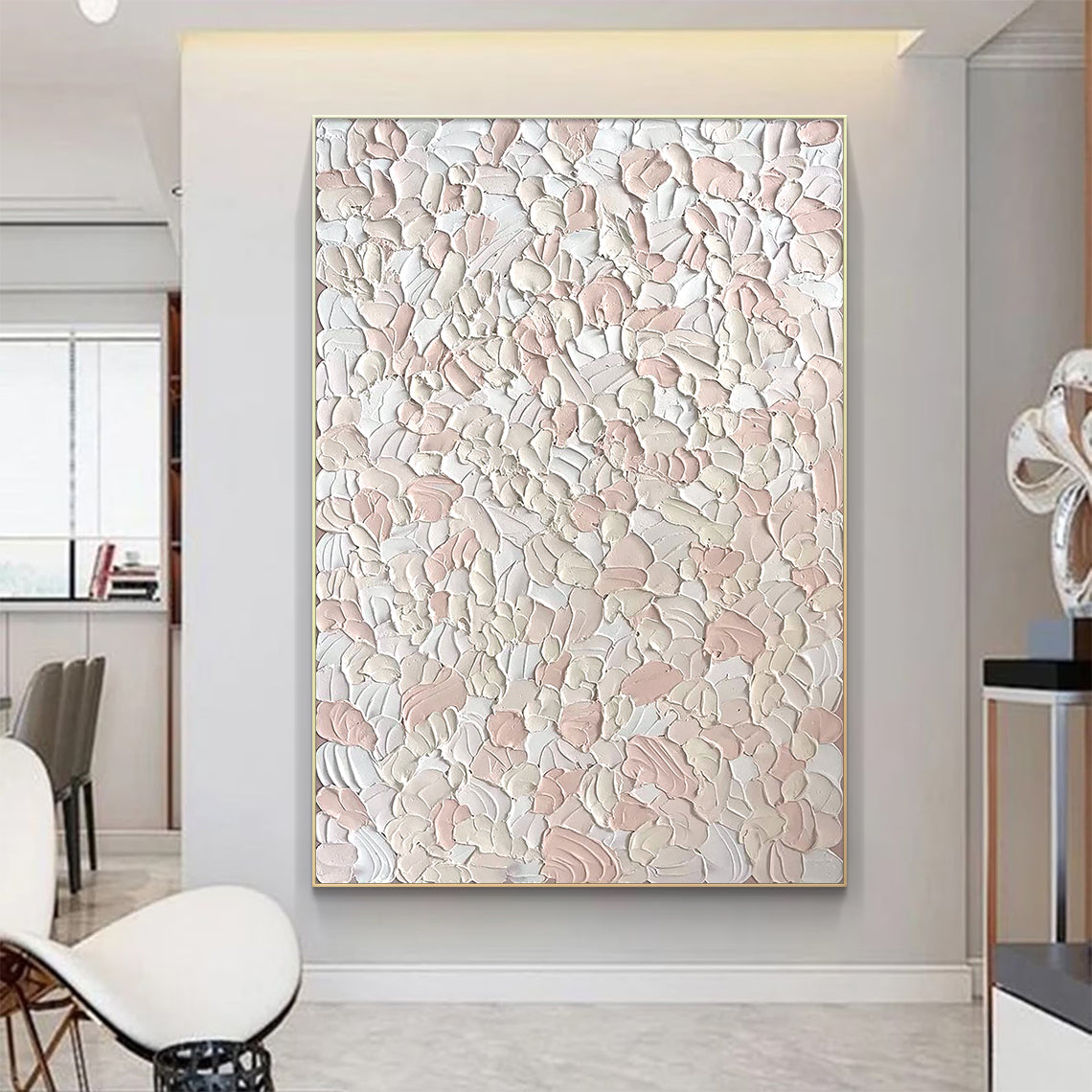 Blush Petals - Textured Soft Pink Abstract Wall Art