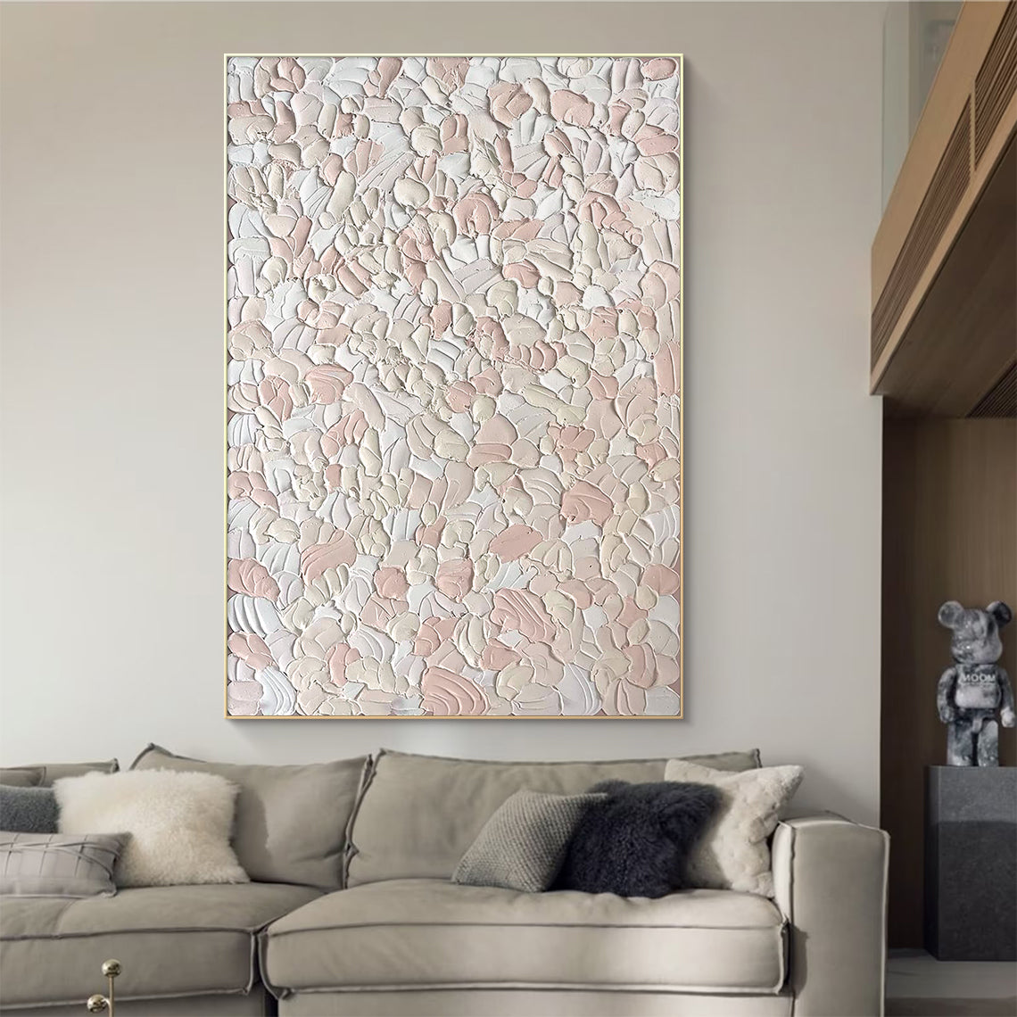Blush Petals - Textured Soft Pink Abstract Wall Art
