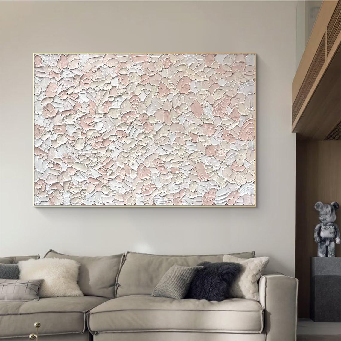 Blush Petals - Textured Soft Pink Abstract Wall Art