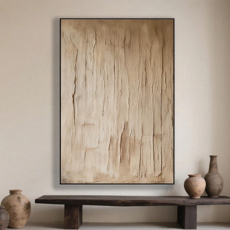 Quiet Surface — Minimal Textured Abstract Oil Painting for Modern Wall Art