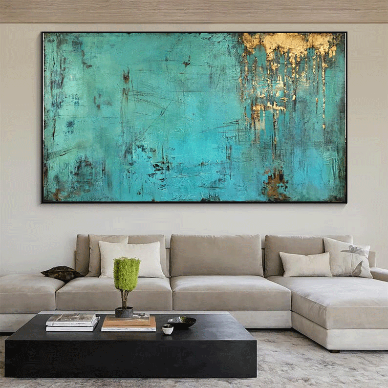 Quiet Contrast - Hand-Painted Abstract Wall Art