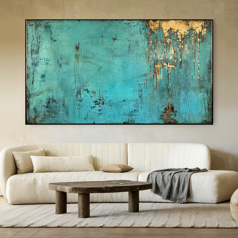 Quiet Contrast - Hand-Painted Abstract Wall Art