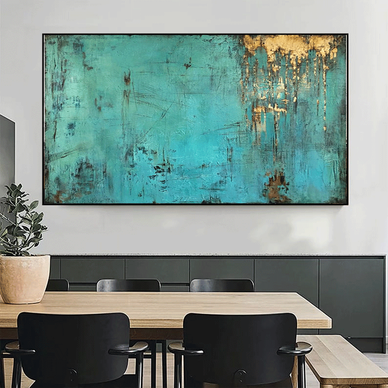 Quiet Contrast - Hand-Painted Abstract Wall Art