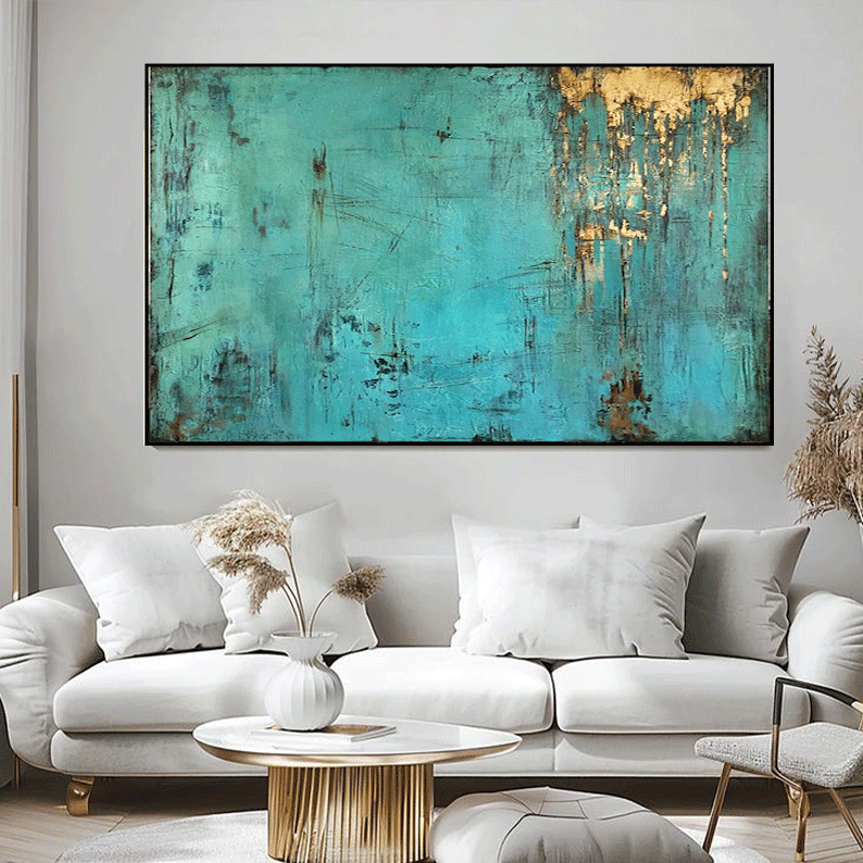 Quiet Contrast - Hand-Painted Abstract Wall Art