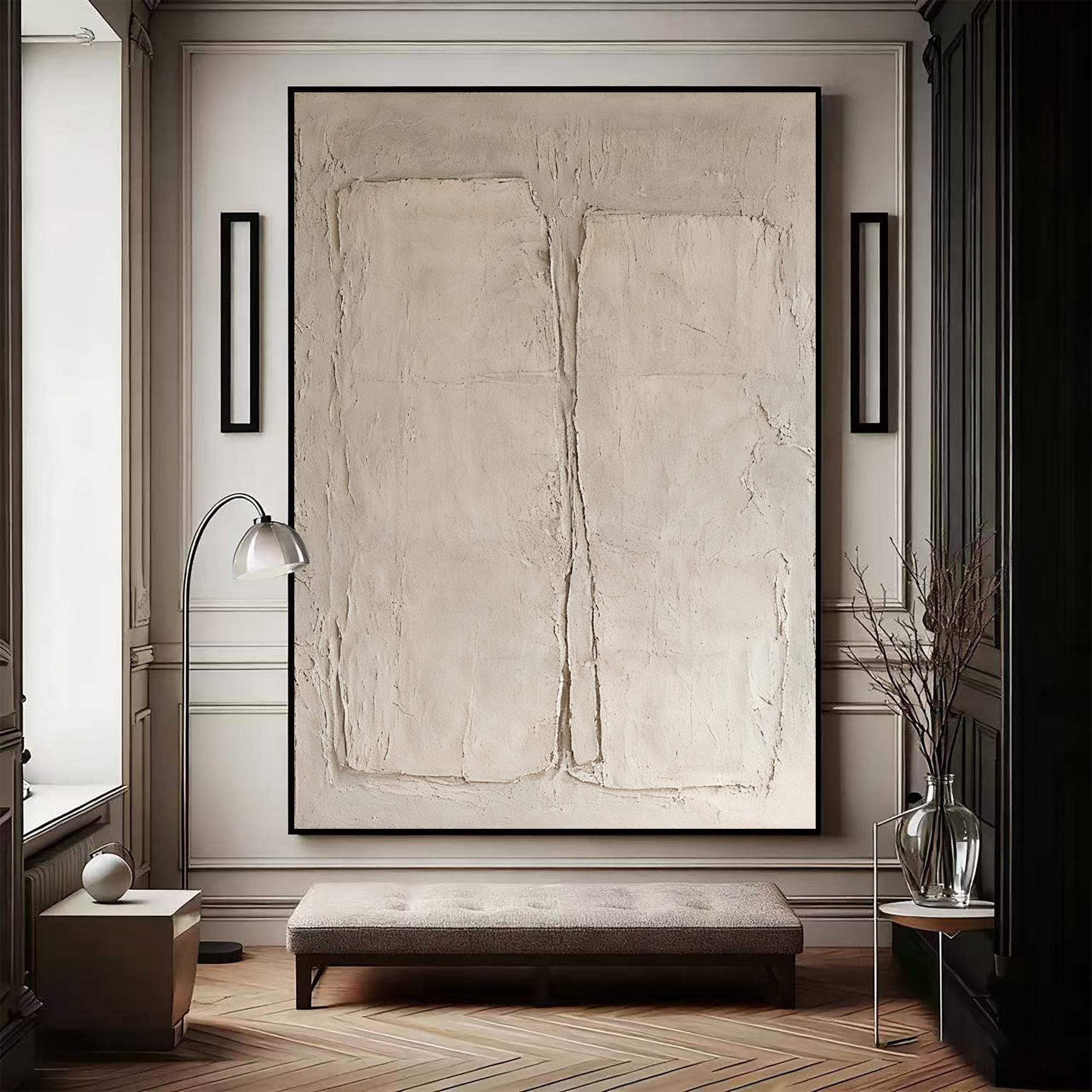 Between Two Forms – Wabi-Sabi Textured Abstract Wall Art