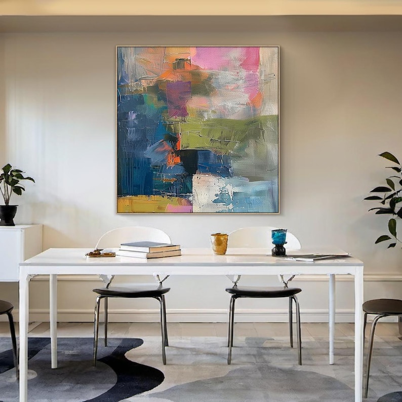 Echoes of Color – Modern Abstract Textured Oil Painting