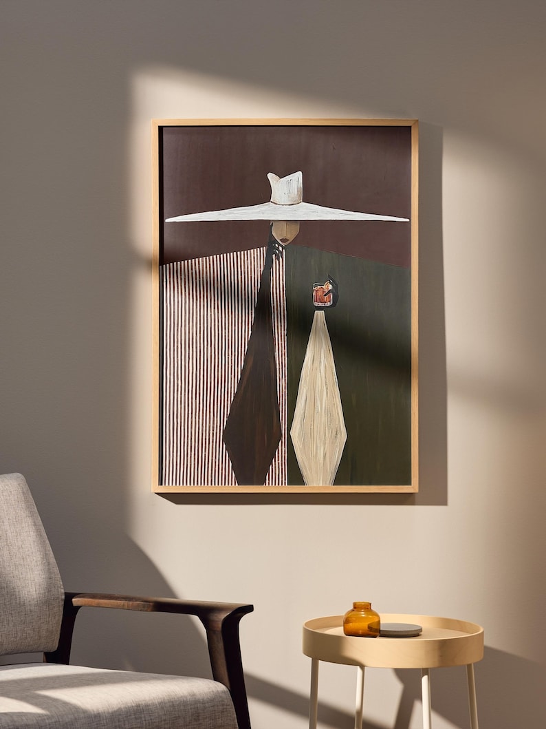 Veiled Presence — Figurative Abstract Oil Painting for Modern Wall Art