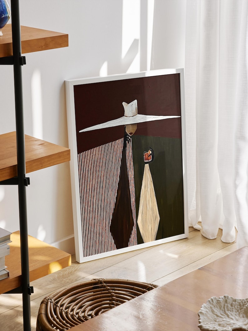 Veiled Presence — Figurative Abstract Oil Painting for Modern Wall Art