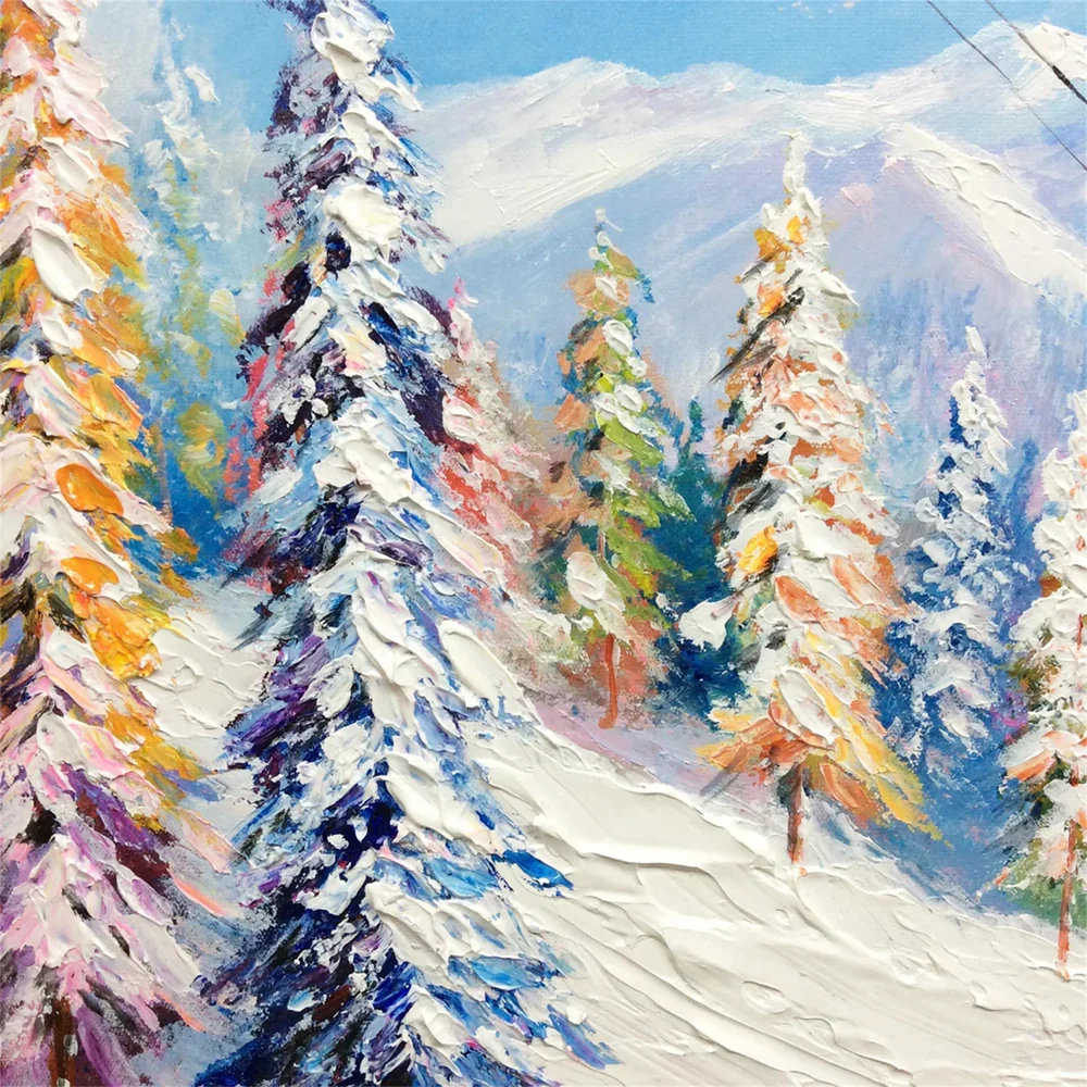 Alpine Ascent – Ski Lift Landscape Canvas
