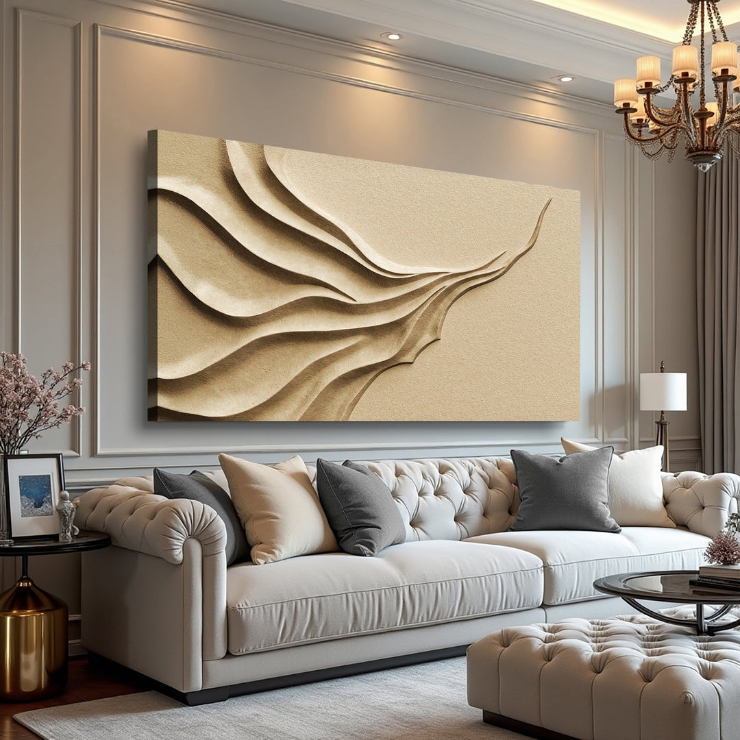 Quiet Drift – Wabi-Sabi Textured Abstract Wall Art