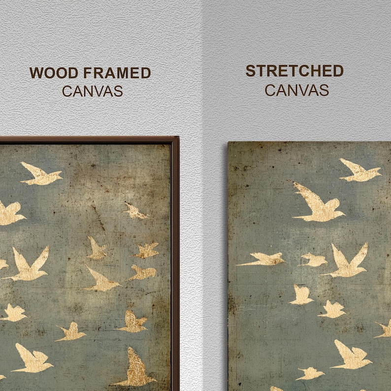 Golden Flight - Minimalist Bird Silhouette Oil Painting