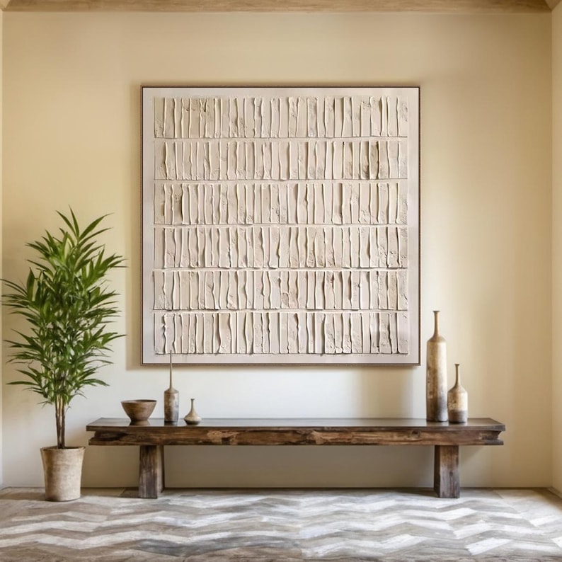 Textured Harmony – Wabi-Sabi Abstract Wall Art