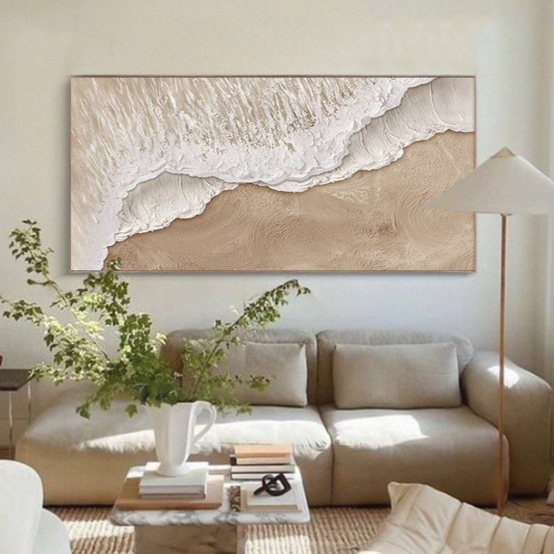 Shoreline Calm – Textured Coastal Abstract Wall Art