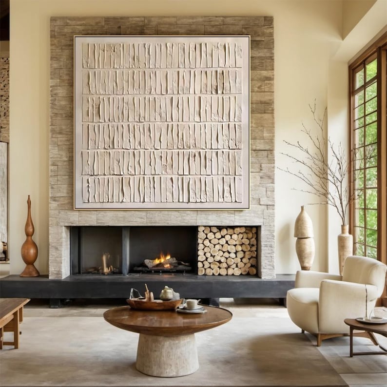 Textured Harmony – Wabi-Sabi Abstract Wall Art