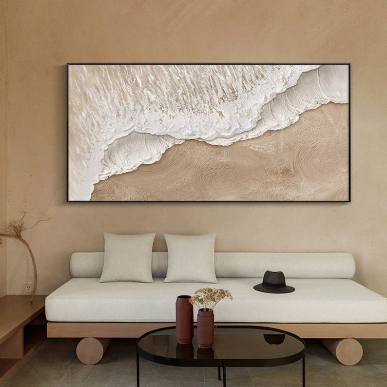 Shoreline Calm – Textured Coastal Abstract Wall Art