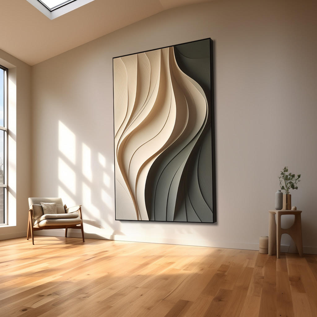 Flowing Forms – Textured Abstract Wall Art for Modern Interiors