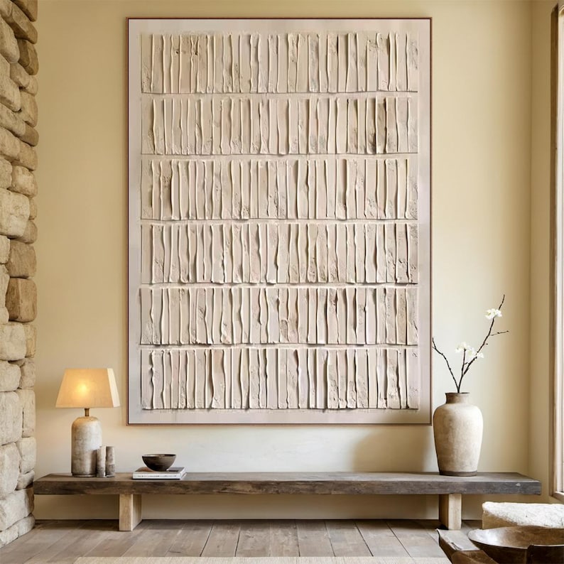 Textured Harmony – Wabi-Sabi Abstract Wall Art