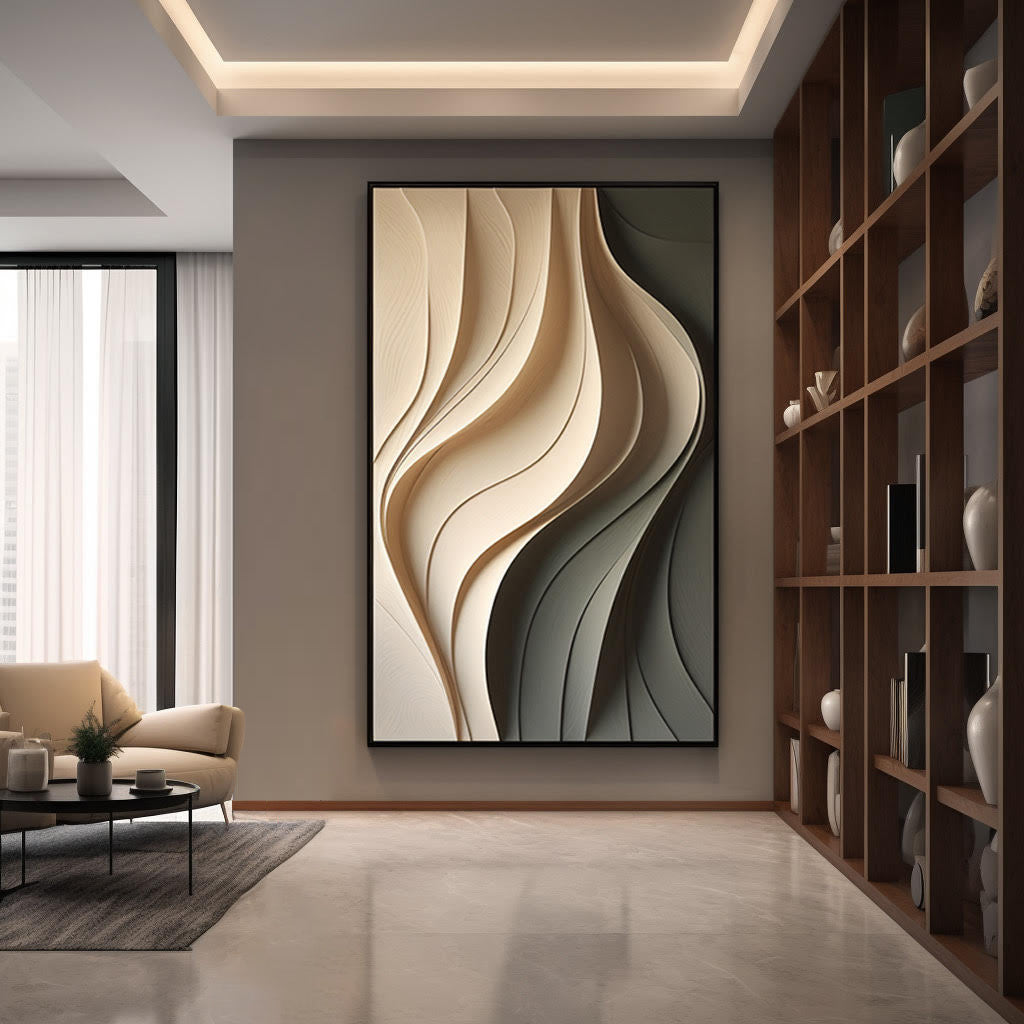 Flowing Forms – Textured Abstract Wall Art for Modern Interiors