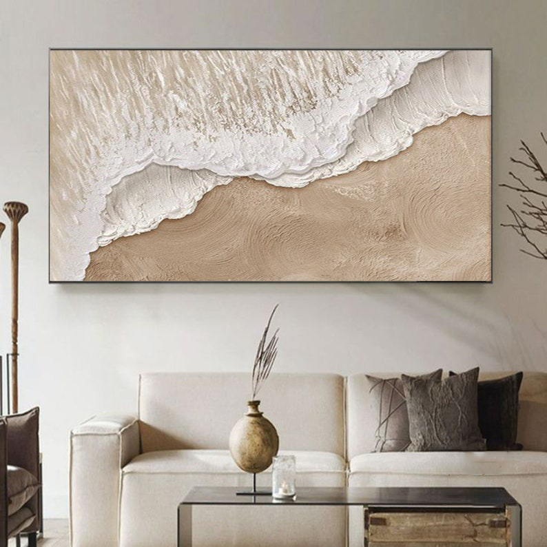 Shoreline Calm – Textured Coastal Abstract Wall Art