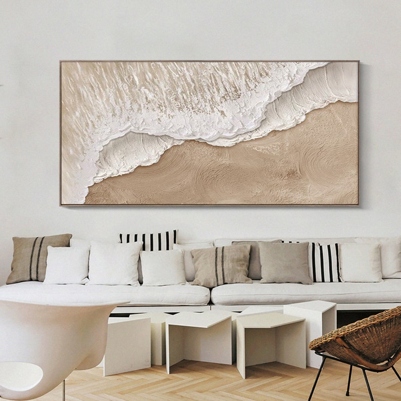 Shoreline Calm – Textured Coastal Abstract Wall Art