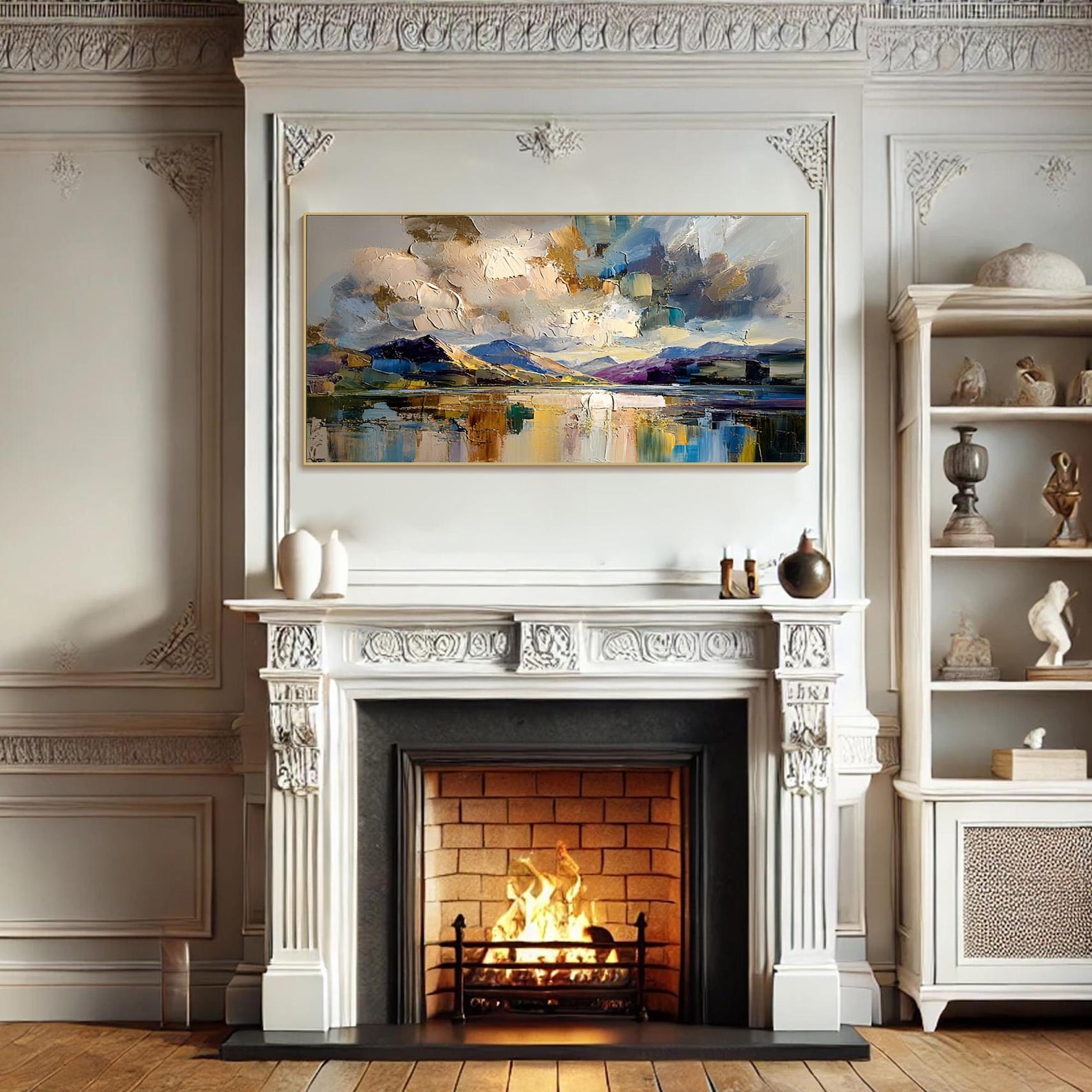 Between Sky and Reflection – Abstract Landscape Wall Art