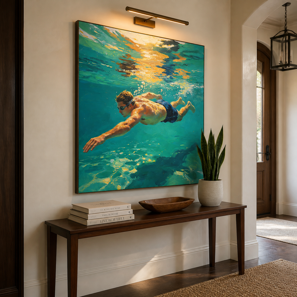 Underwater Swimmer Wall Art | Into the Blue