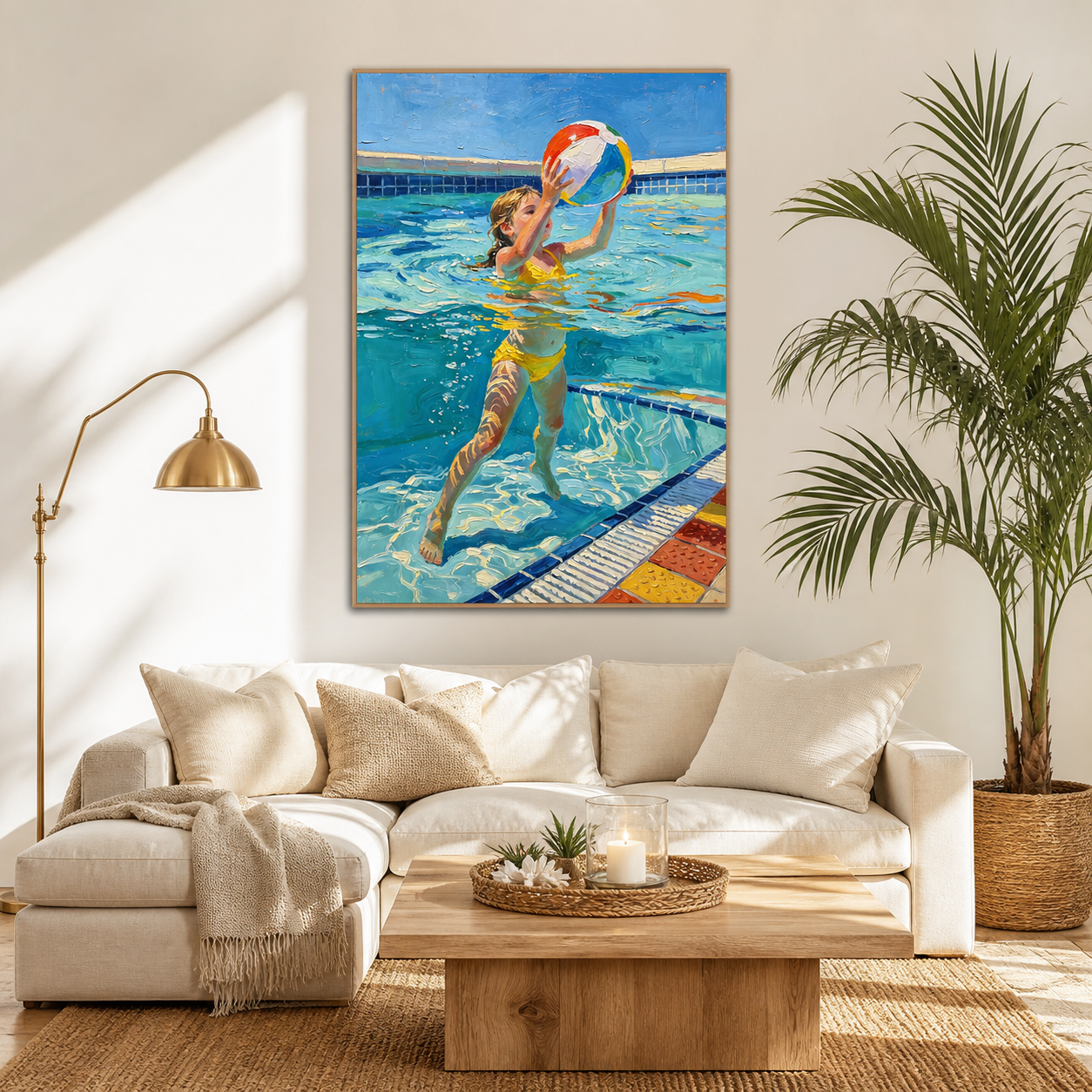 Swimming Pool Wall Art | Summer Ball Game