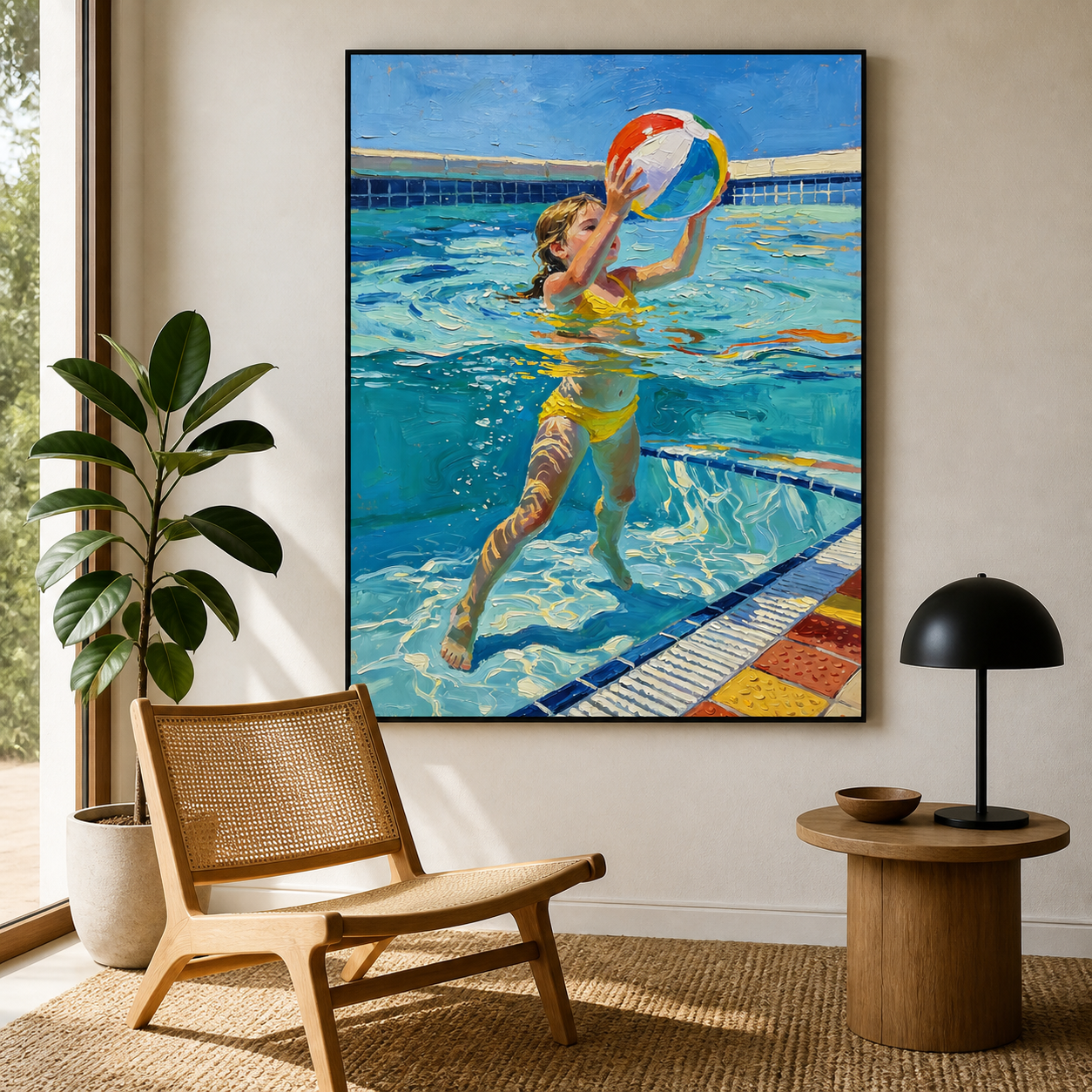 Swimming Pool Wall Art | Summer Ball Game