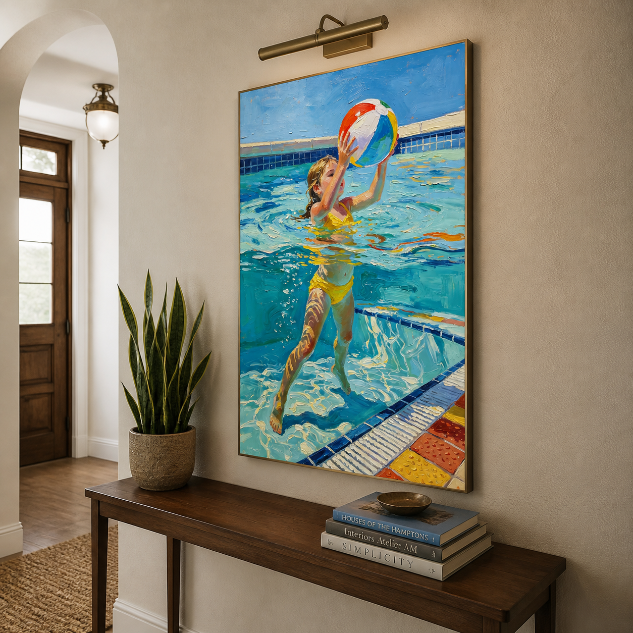 Swimming Pool Wall Art | Summer Ball Game