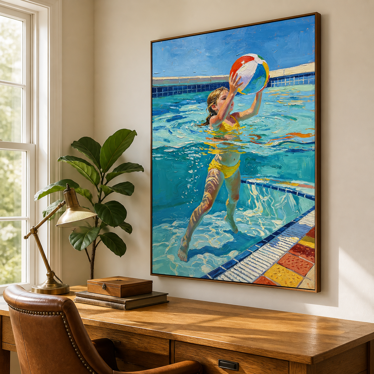 Swimming Pool Wall Art | Summer Ball Game