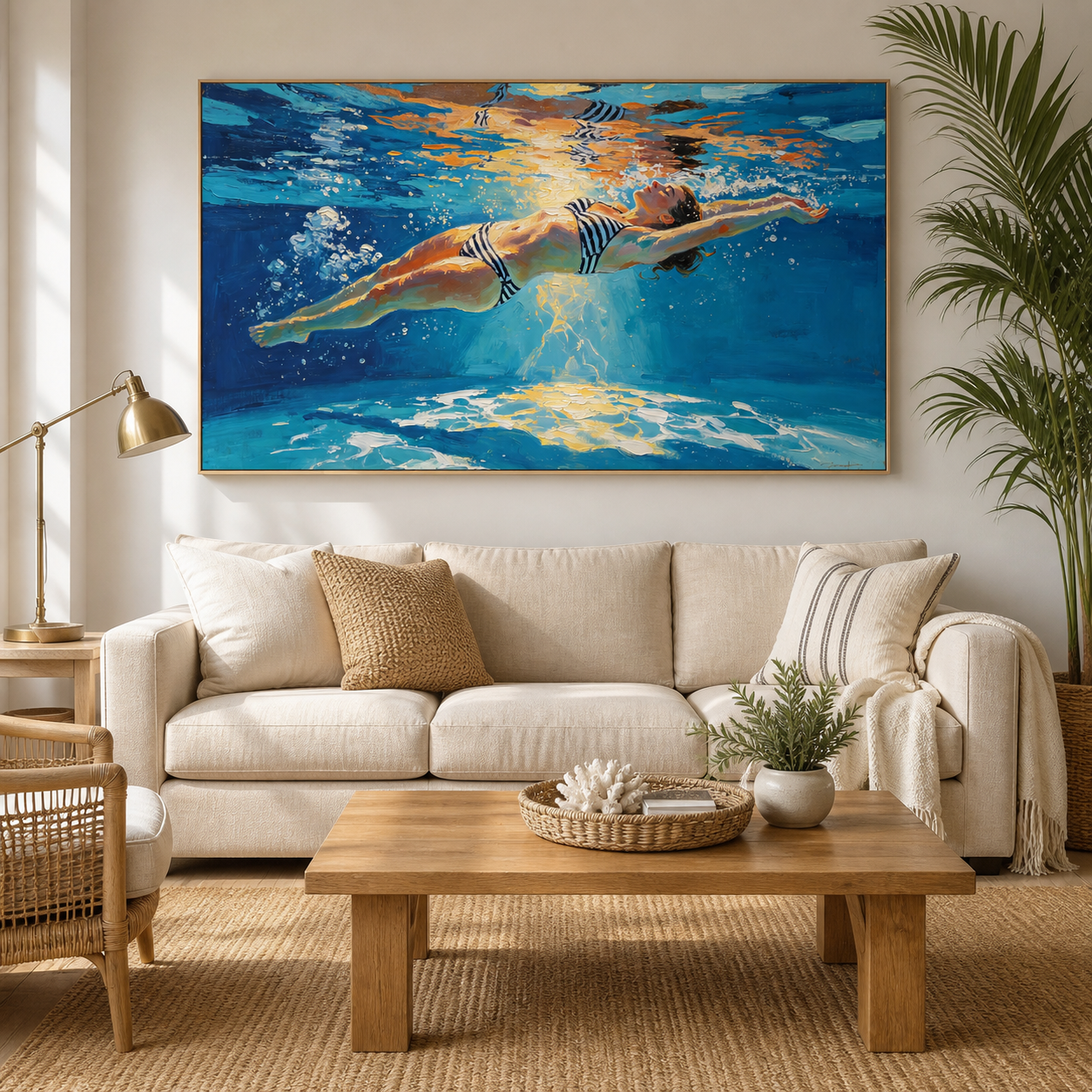 Swimming Wall Art | Sunlit Drift