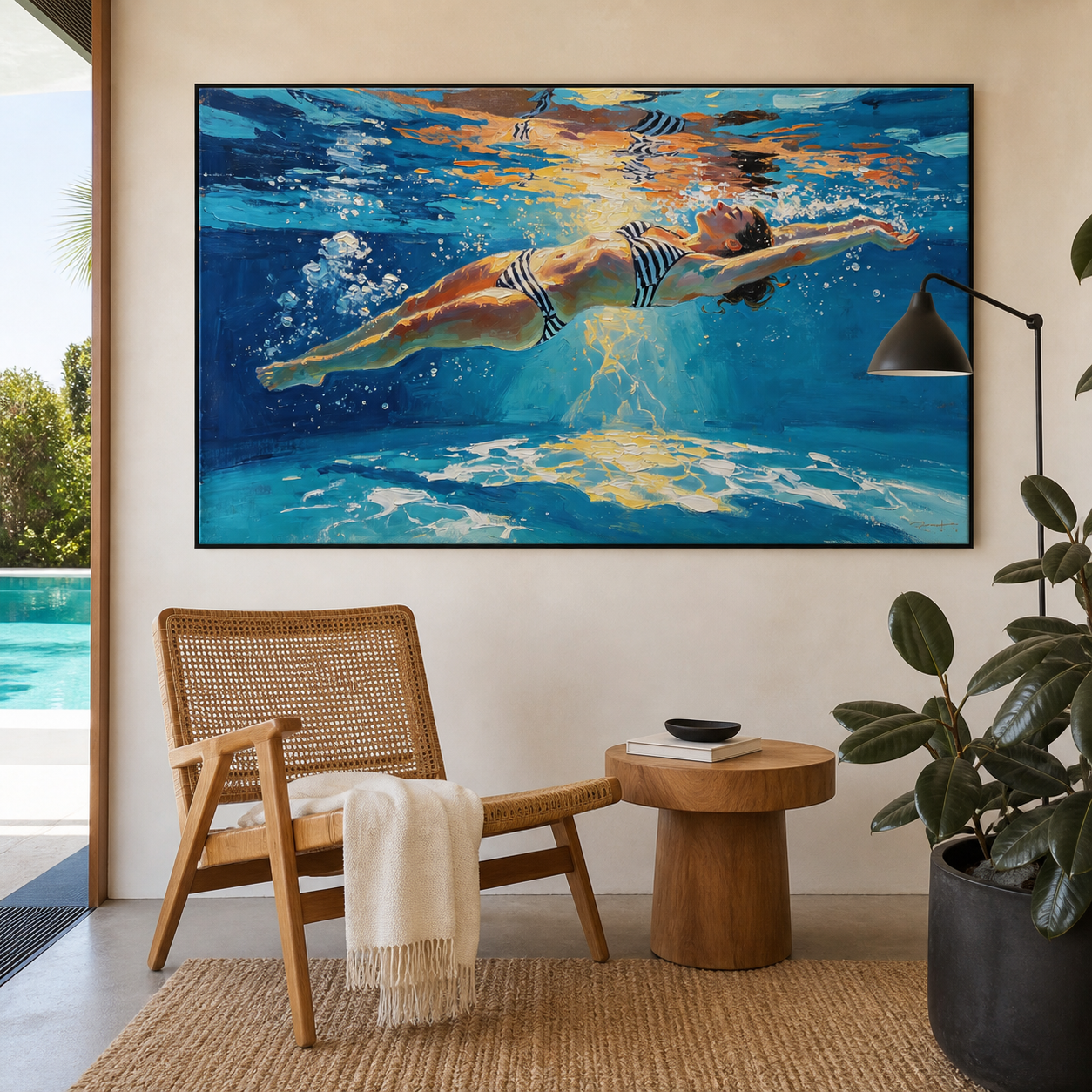 Swimming Wall Art | Sunlit Drift