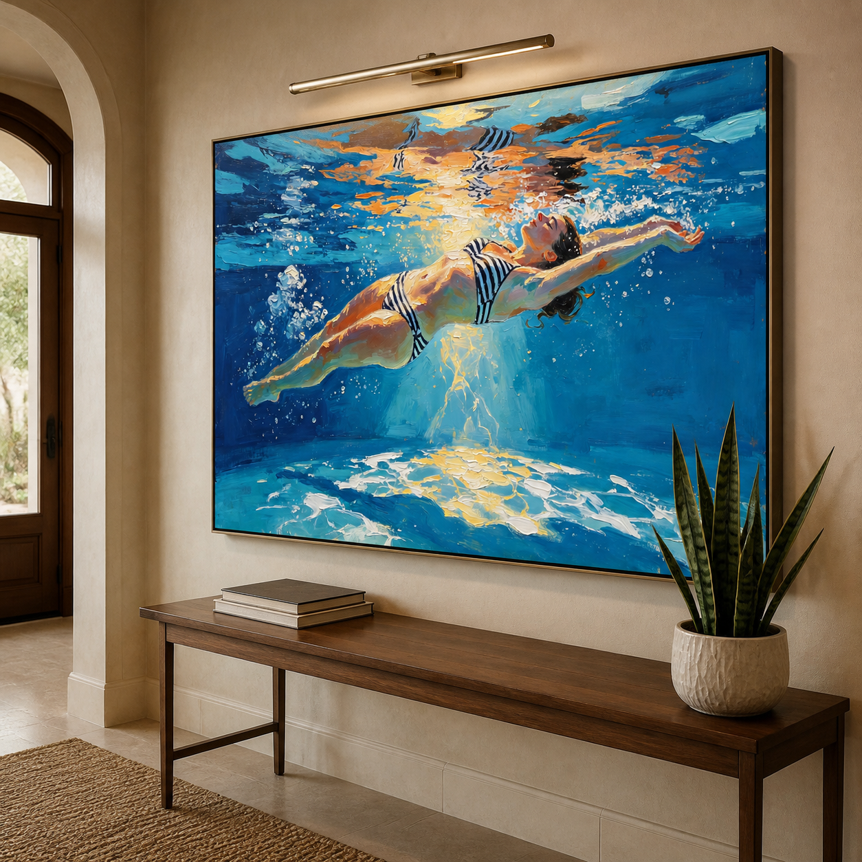 Swimming Wall Art | Sunlit Drift
