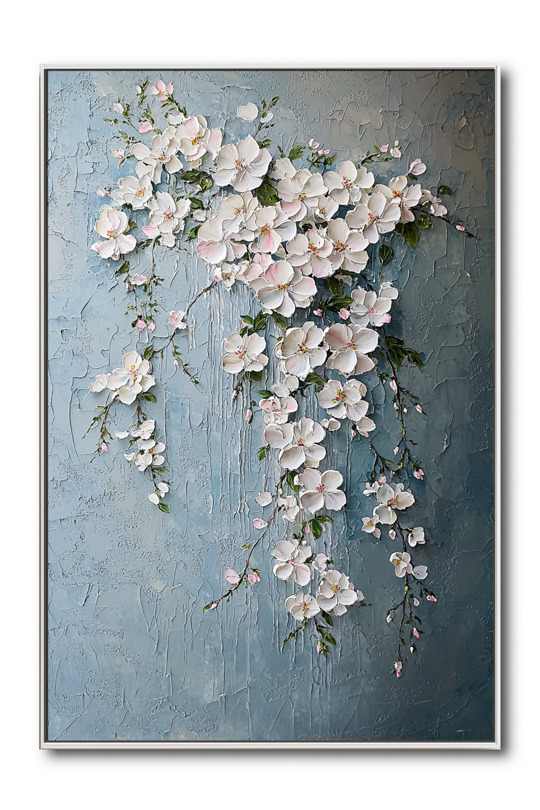 Floral Cascade Textured Art