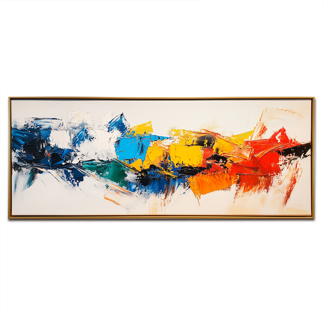 Chromatic Surge – Large Colorful Abstract Textured Canvas Wall Art