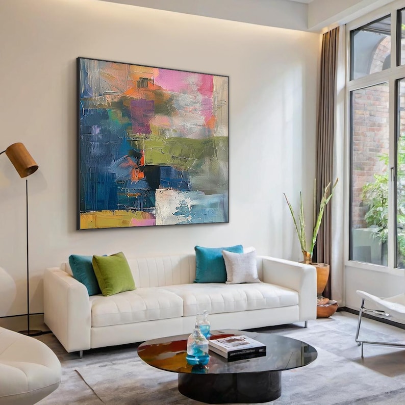 Echoes of Color – Modern Abstract Textured Oil Painting