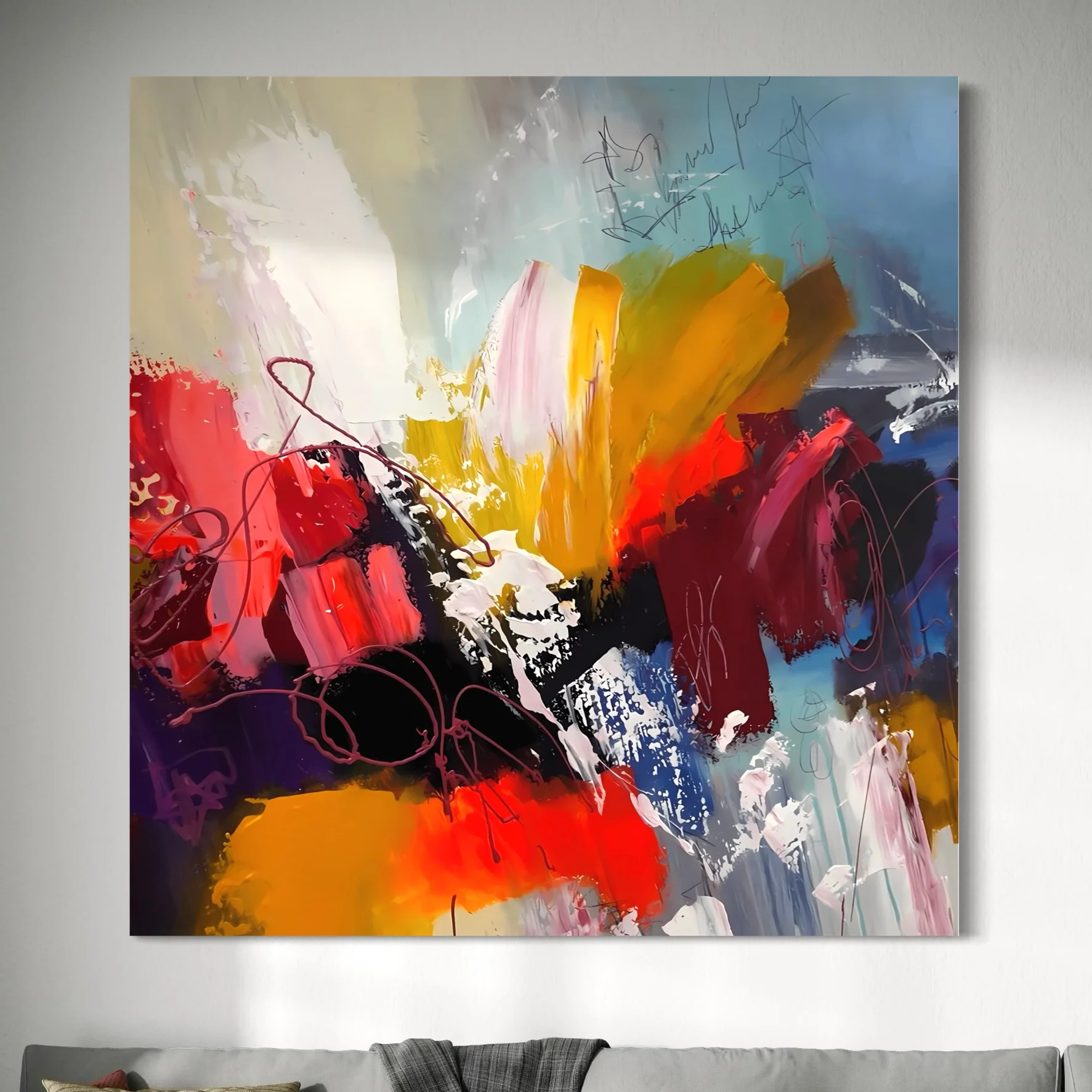 Burst of Color Abstract Art