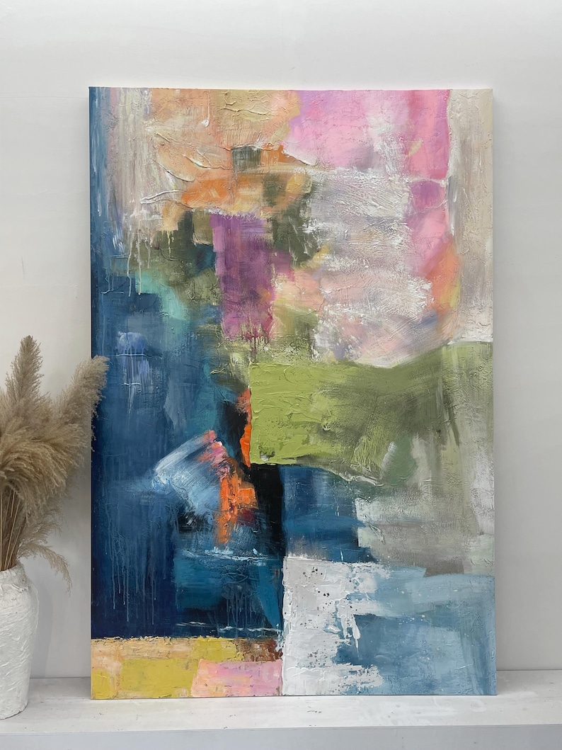 Echoes of Color – Modern Abstract Textured Oil Painting