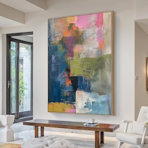 Echoes of Color – Modern Abstract Textured Oil Painting