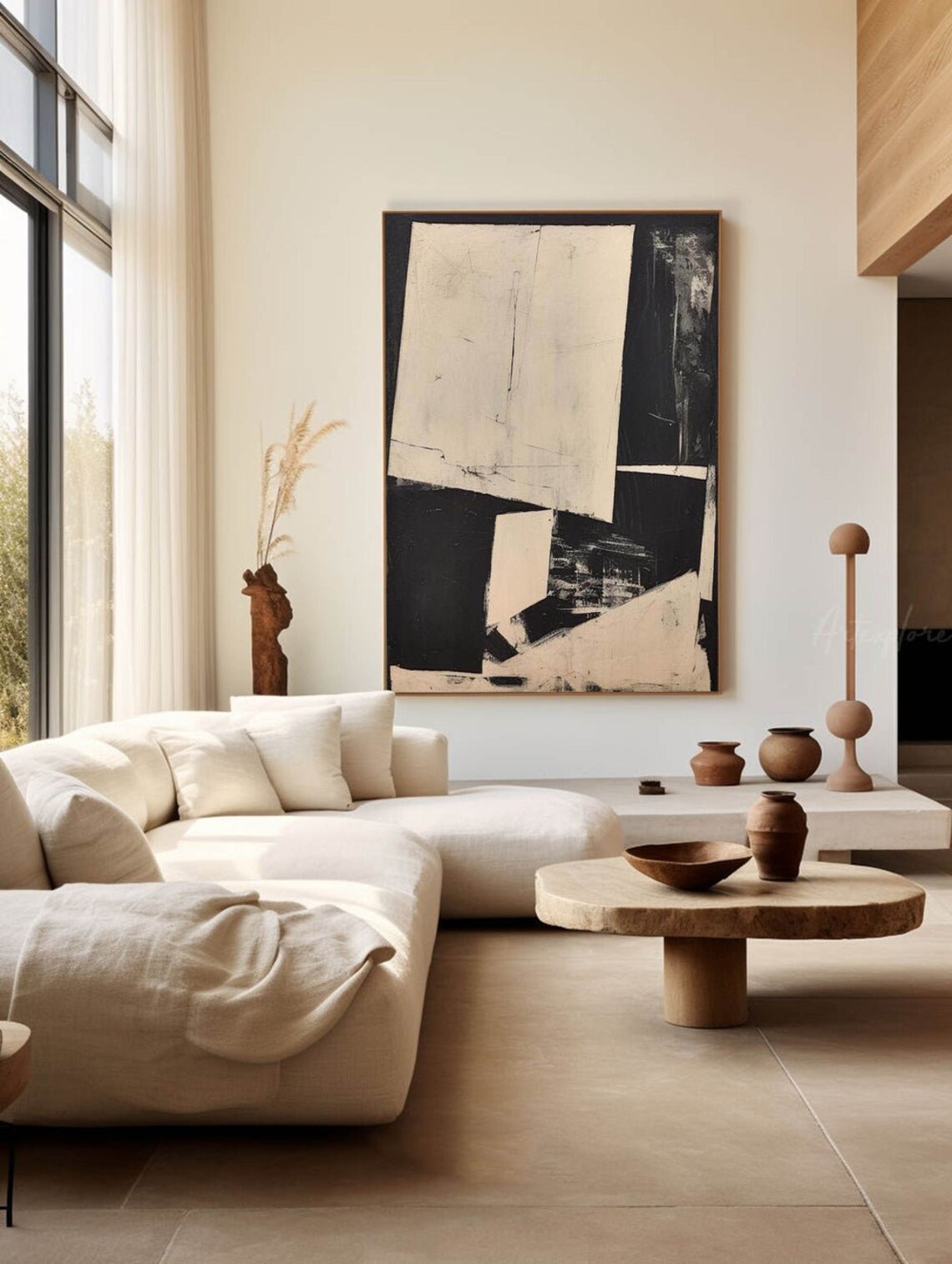 Black & Beige Minimalist Wall Decor