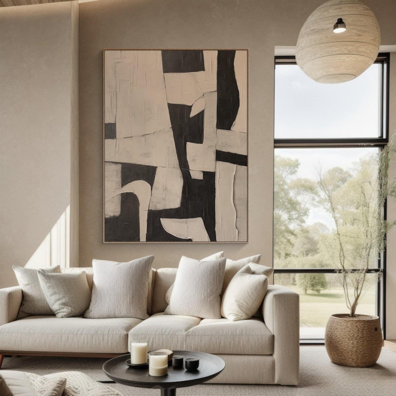 Black and Beige Minimalist