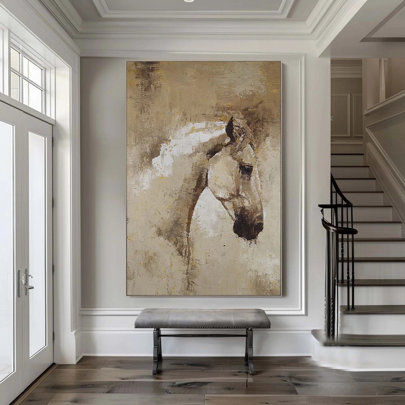 Noble Steed – Abstract Horse Head Canvas Art