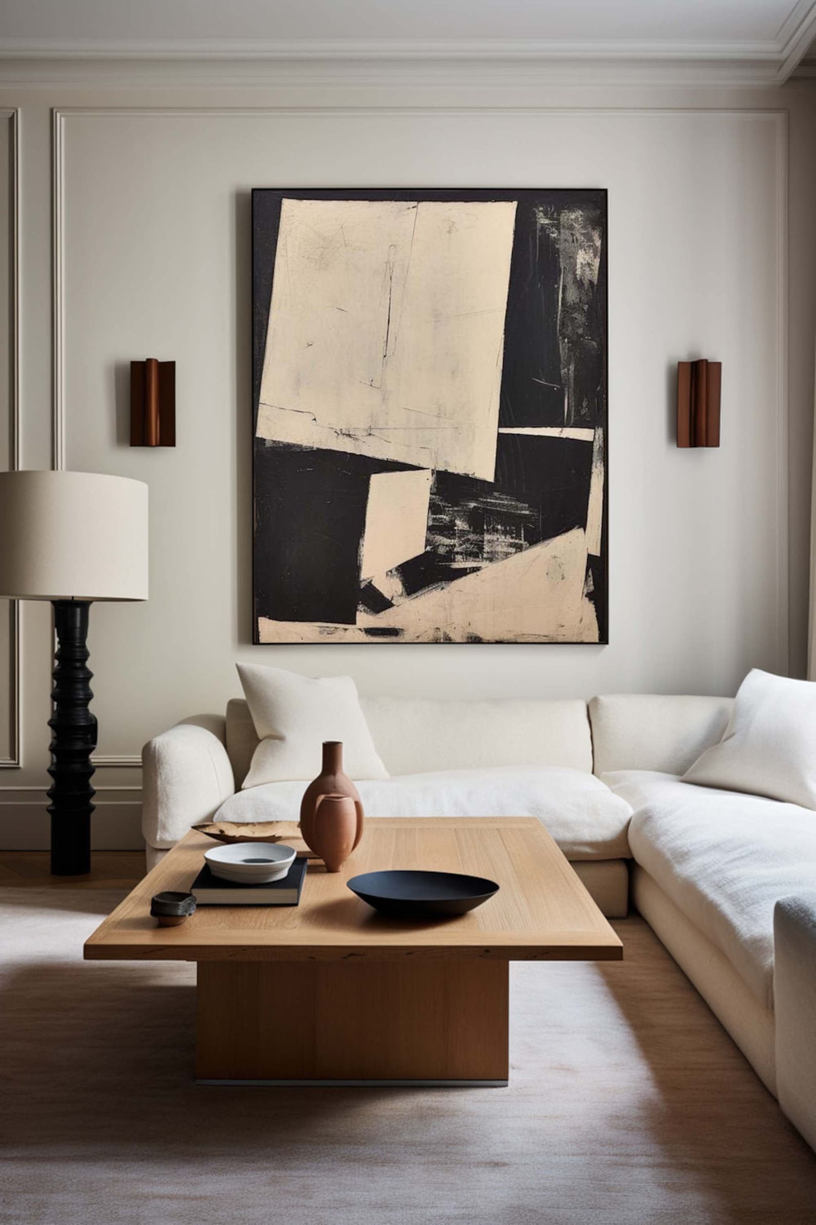 Black & Beige Minimalist Wall Decor