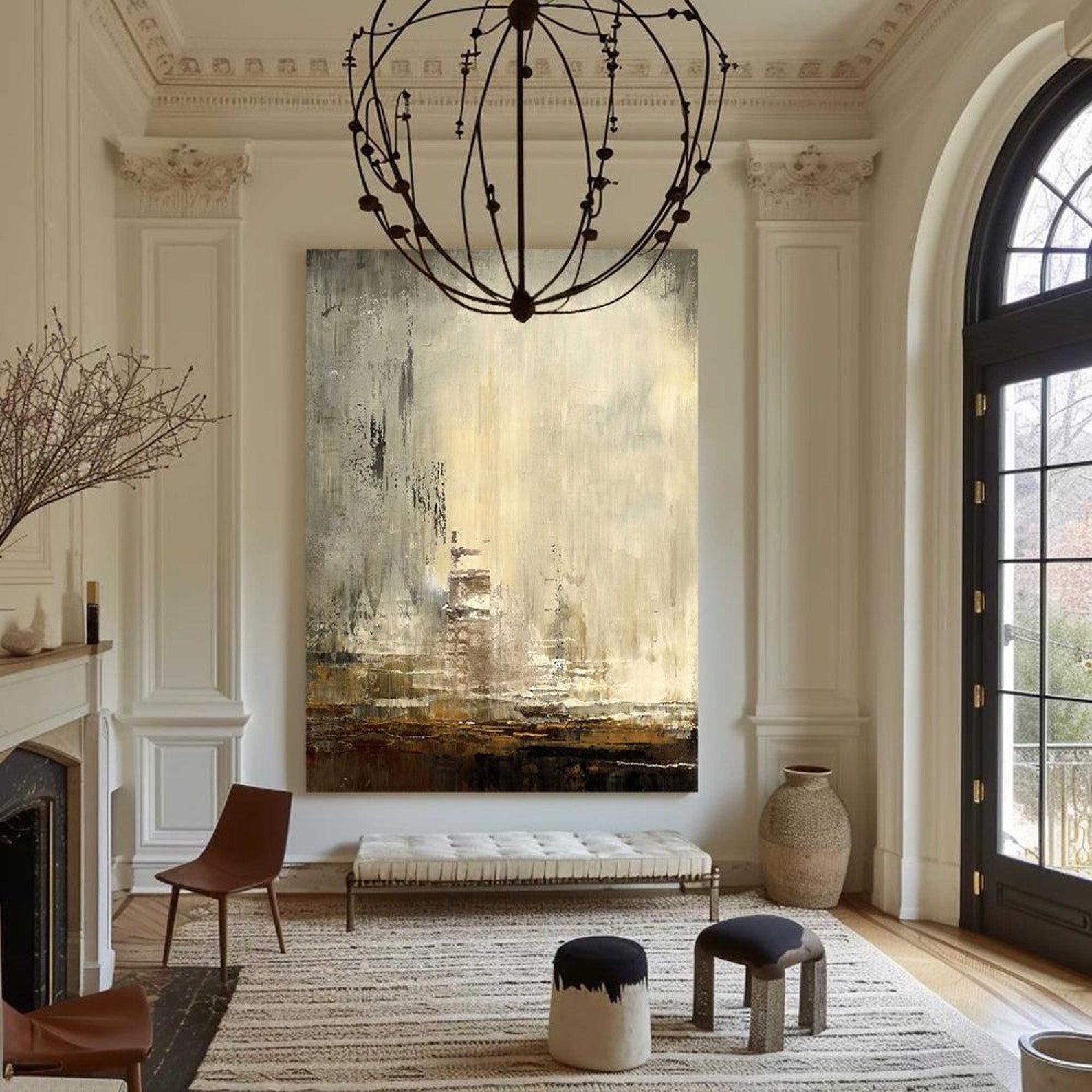 Beige Abstract Painting