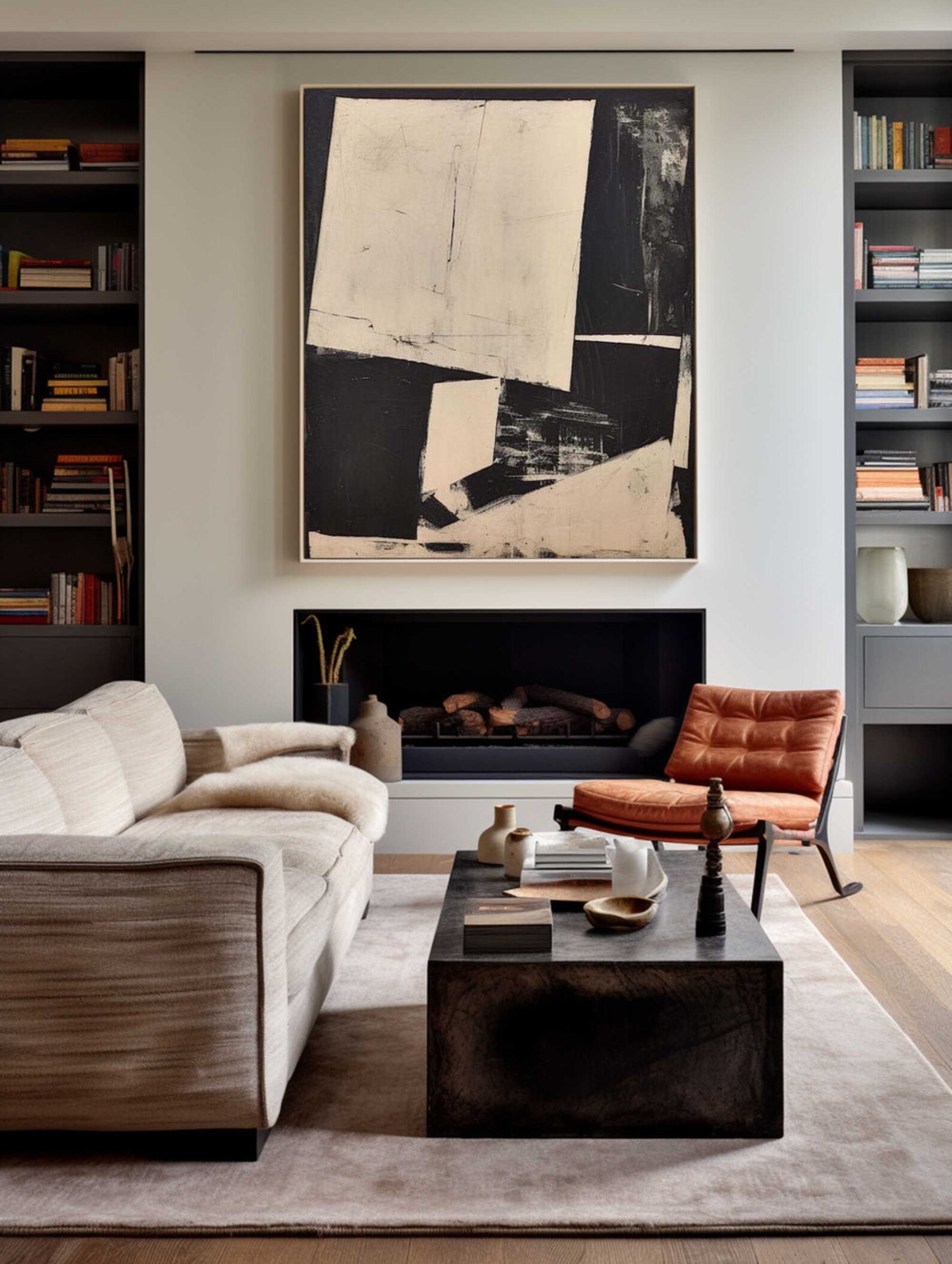 Black & Beige Minimalist Wall Decor