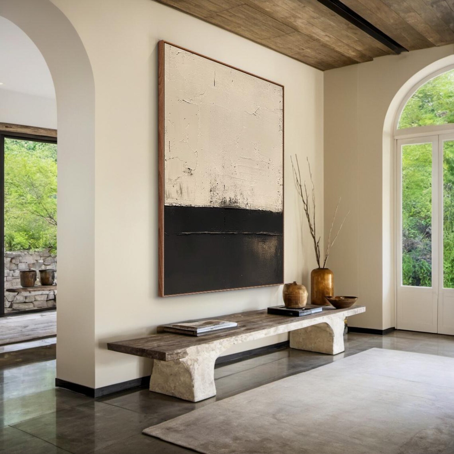 Beige decoration painting