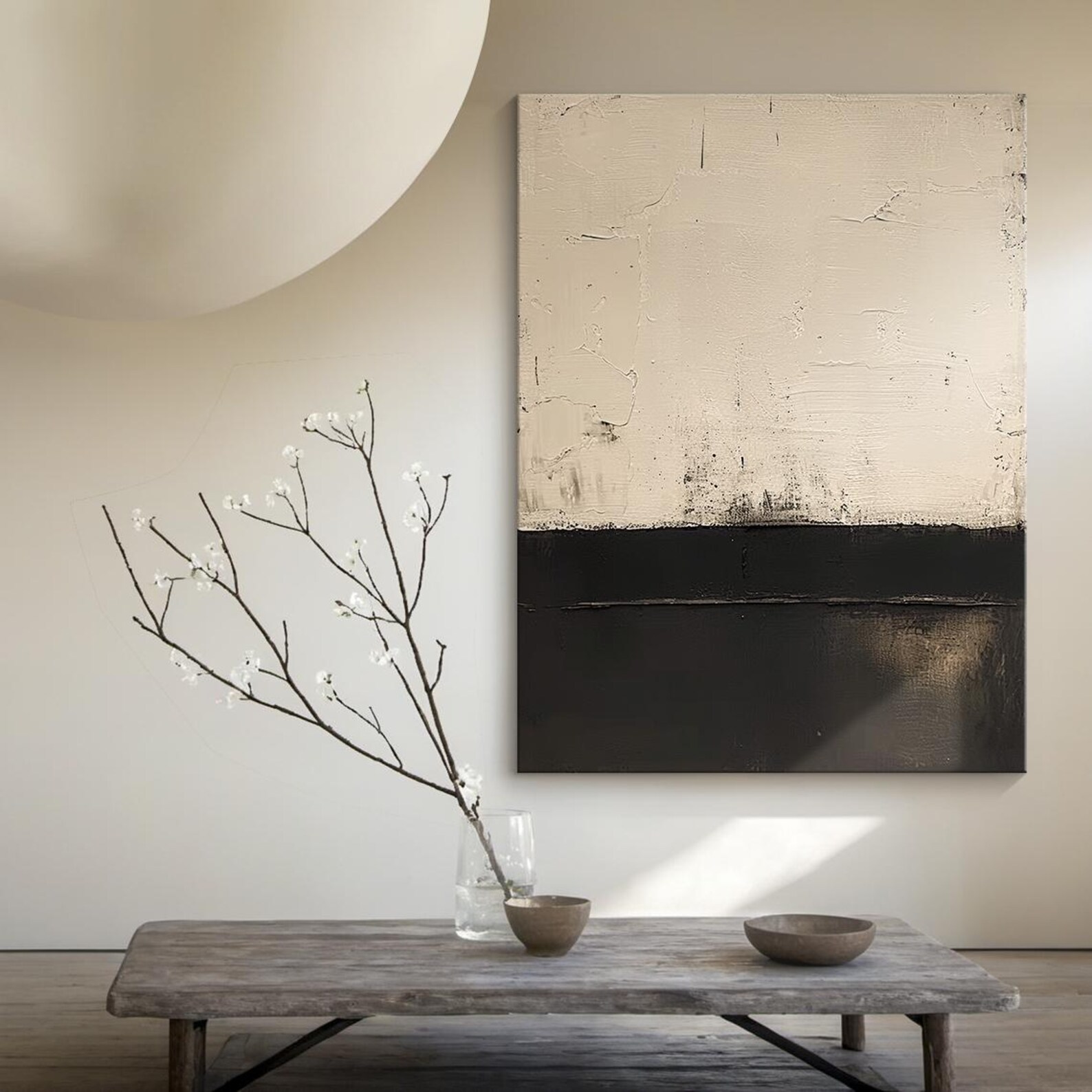 Beige decoration painting