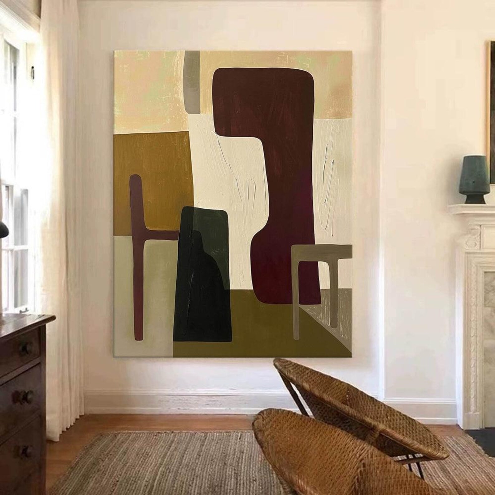 Light Brown Abstract Painting