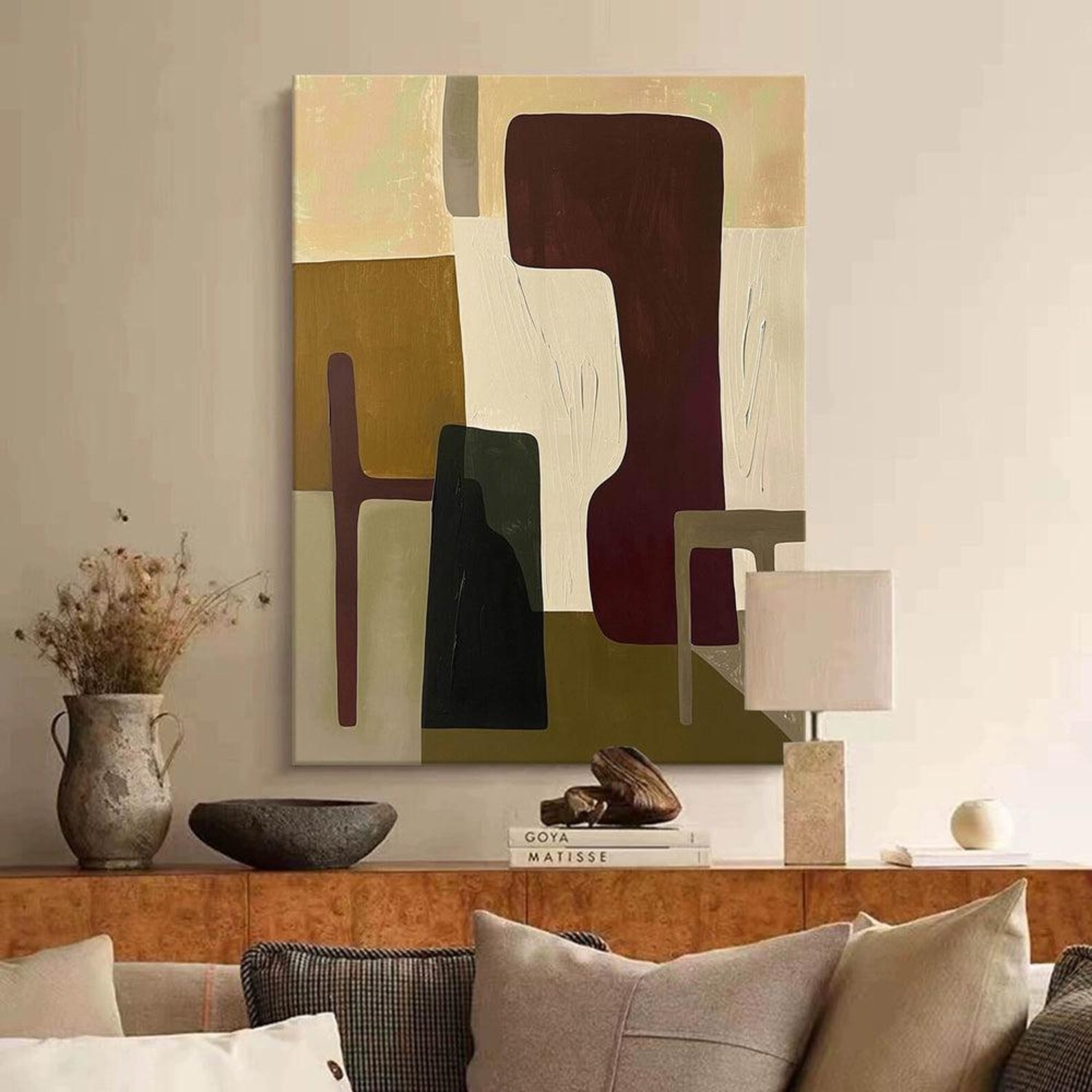Light Brown Abstract Painting