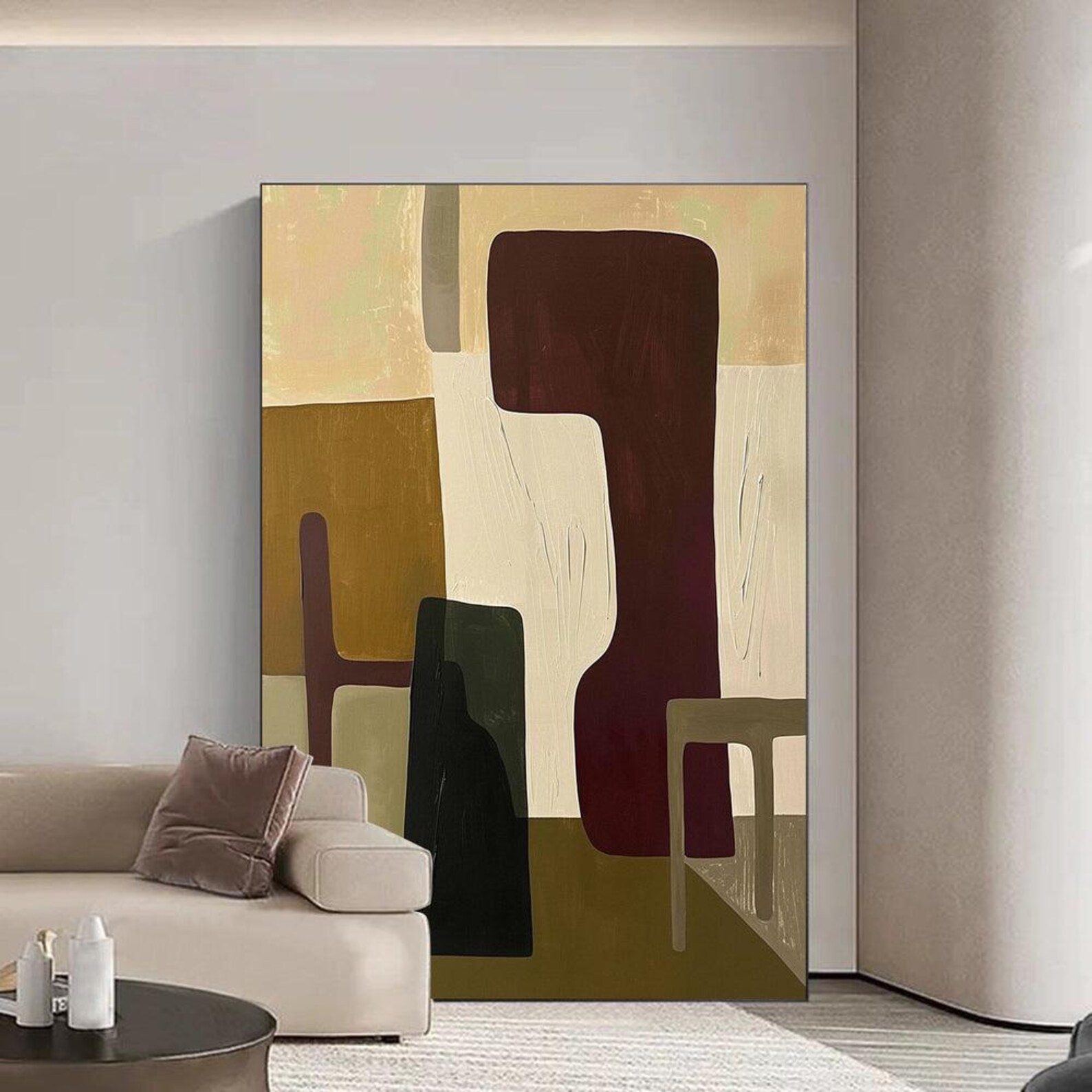 Light Brown Abstract Painting